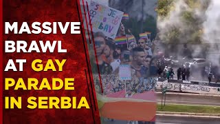 Serbia Clash Live  Police And Christians Clash At An LGBT Parade In Belgrade  World News [upl. by Ylrebmi983]