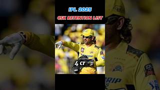 CSK Retention players List  IPL 2025  ipl cricket youtubeshorts shorts [upl. by Ymia]