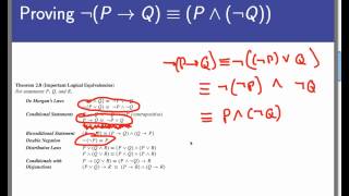 Logical equivalence without truth tables Screencast 224 [upl. by Akkin]