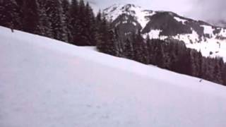 Skiabfahrt vom Kreuzkogel nach Großarl Talabfahrt Skigebiet Großarl Dorfgastein [upl. by Amlev809]