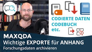 Wichtige Anhänge  Forschungsdaten exportieren aus MAXQDA 2020 [upl. by Llenil]