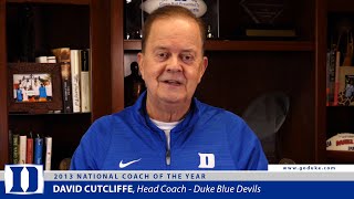 David Cutcliffe Congratulates Pop Warner AllAmerican Scholars [upl. by Kerrison]