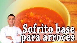 Sofrito base para la elaboración de arroces  Recetas de cocina [upl. by Joacimah]