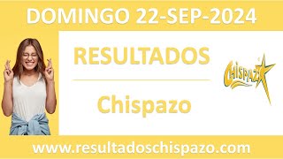 Resultado del sorteo Chispazo del domingo 22 de septiembre de 2024 [upl. by Christos]