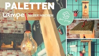 Stehlampe aus Paletten  Lampe selber bauen  Tischlampe  Schreibtischlampe  Holzlampe DIY [upl. by Inessa578]