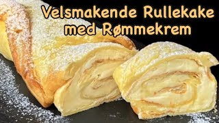 Bak En Enkel RULLEKAKE med Rømmekrem Uvanlig og Deilig [upl. by Jenness]