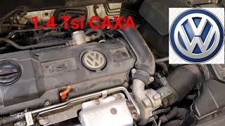 VW GOLF 14Tsi CAXA WYMIANA TERMOSTATU Thermostat changing [upl. by Susannah]