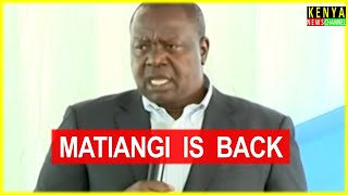 MATIANGI SPEECH AT GEORGE MAGOHA HOME IN FRONT OF UHURU KENYATTA [upl. by Fabrin]