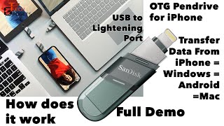 Otg Pendrive for iPhone  SanDisk iXpand Flash Drive Flip for iPhone iPad Mac Android Windows [upl. by Gneh]