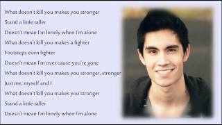 Sam Tsui  Stronger what doesnt kill you  with lyrics on screen [upl. by Nastassia397]