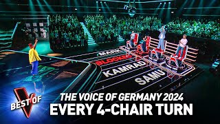 Every Incredible 4CHAIR TURN on The Voice of Germany 2024 [upl. by Seligman546]