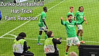 Zuriko Davitashvili HatTrick ● Fans Reaction ● St Etienne vs Auxerre 31 ● 05102024 [upl. by Marleen]