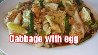 Simpleng luto sa repolyo  murang ulam recipe  How to cook cabbage with egg [upl. by Kries]