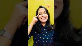 Parts of face pronunciation learnenglish gyaanjyoti24 shorts yt viral easyenglish [upl. by Curren]