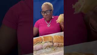 Jersey Mikes Sub jerseymikes mukbang shortvideo [upl. by Neehsar443]