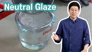 How to make a shiny glossy glaze  Neutral mirror glaze  Pastry 101 [upl. by Noevad]