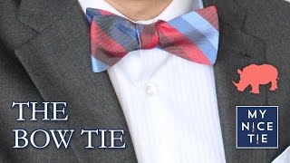 How to Tie a BOW TIE slowbeginner  How to Tie a Tie with a Freestyle Bow easy [upl. by Ielarol]