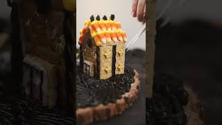 Spooky Sweet Delights Crafting Haunted Graham Cracker Houses  Halloween DIY Tutorial 🎃👻 [upl. by Godewyn]