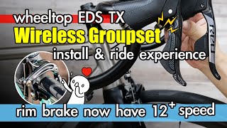 AliExpress Wheeltop EDS TX Wireless Electronic Groupset Rim Brake vs SRAM install amp ride experience [upl. by Irec]