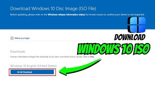 How to Download Windows 10 64bit ISO file in English Tutorial windows10 [upl. by Minoru]