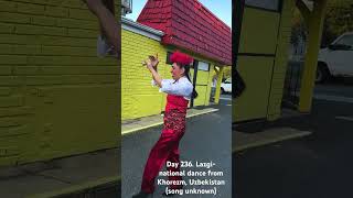 Day 236 Lazgi national dance from Khorezm Uzbekistan song unknown dance dancevideo [upl. by Enrika]