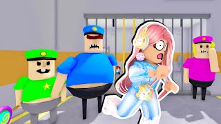 SÉCHAPPER DE LA PRISON DE LHORRIBLE FAMILLE DE POLICIERS ILS SONT ENCORE PIRES QUE BARRY ROBLOX [upl. by Anayra]