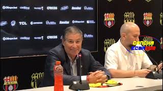 Rueda de prensa del profesor Ariel Holan nuevo DT de BarcelonaSC [upl. by Rowan745]