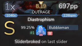 819⭐ Bubbleman  Camellia  Diastrophism OUTRAGE HR 9925 1 697pp 1xSB  osu [upl. by Zildjian]