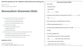 Monosodium Glutamate MSG With Answers  IELTS LISTENING SECTION4 [upl. by Hembree424]