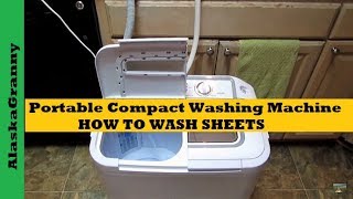 Portable Washing Machine How To Wash Sheets Laundry Solutions Tips Tricks Hacks [upl. by Elatnahc]