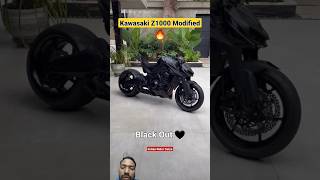 Kawasaki Z1000 Modified Black 🖤modified kawasaki shorts viral [upl. by Kirst]