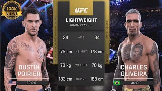 Dustin Poirier vs Charles Oliveira  UFC Championship Fight [upl. by Elnukeda678]