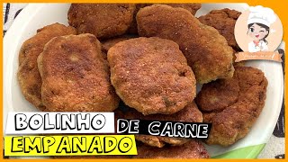 JÁ FEZ BOLINHO DE CARNE ASSIM ANTES CONHEÇA O BOLINHO DE CARNE MOÍDA EMPANADO  Receitas do dia [upl. by Rodrigo]