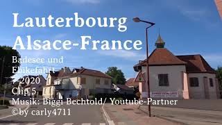 Lauterbourg Alsace France Campingplatz Les Mouettes und See 72020 Teil 57 [upl. by Adihsaar369]