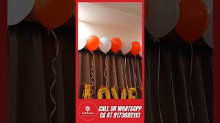 Surprise Birthday Balloon Decoration in Hotel Room  het décor shorts [upl. by Greeson802]