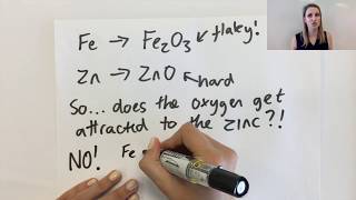 Galvanising zinc explanation sacrificial protection GCSE metals chemistry [upl. by Kendal]