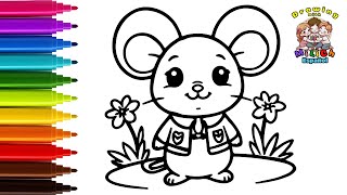 Dibujando y Coloreando un Ratoncito 🖍️🐭 Dibujar y Pintar para Niños 5 [upl. by Sudhir98]