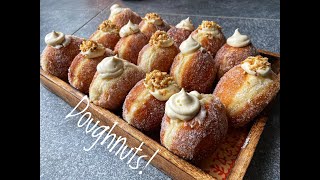 BEST DOUGHNUT RECIPE  Vanilla custard cream filled doughnuts  How to make donut  Food with Chetna [upl. by Eugaet]