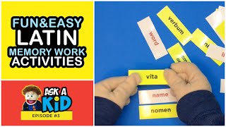 How to Memorize Latin Words  CC Review Game Ideas for Latin Memory Work  Ask A Kid EP 3 [upl. by Minabe]