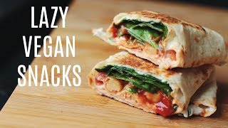 Super Lazy Vegan Snack Ideas  healthy  easy [upl. by Suoivatnod447]