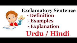 What are Exclamatory Sentences  Urdu  Hindi [upl. by Pierpont]