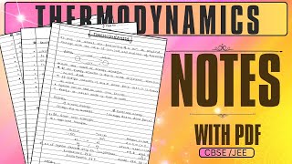 Thermodynamics notes  class 11 chemistry  thermodynamics notes pdf  CbseJee [upl. by Loring]