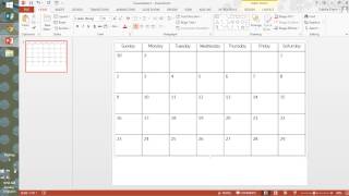 How to create a calendar in Powerpoint [upl. by Gwenore]