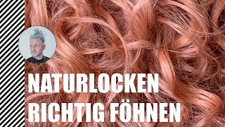 Naturlocken richtig föhnen [upl. by Hakaber]