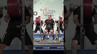 World Masters 1 Record Squat equipped with 435 kg by Sofiane Belkesir FRA in 120kg class [upl. by Hterrag]