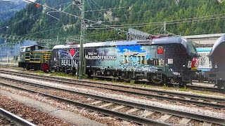 Lok quotschubsenquot am Brenner  Vectron Werbelok und ÖBB 1016 und 1116 [upl. by Nilat]