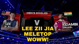 LEE Zii Jia MELETOP vs Srikanth Kidambi  Amazing Play by Lee Zii Jia [upl. by Donnamarie80]