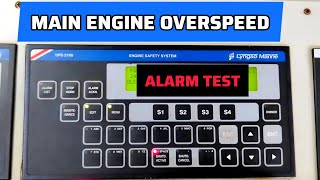 How to test Main Engine OVERSPEED alarm  Lyngso marine safety system [upl. by Viole903]