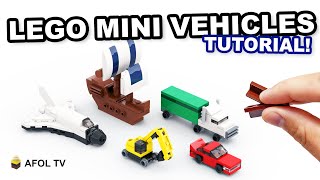 EASY LEGO MINI MICROSCALE VEHICLES Part 1 Tutorial [upl. by Moor]