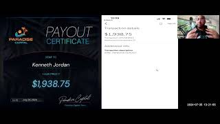 I just received my first payout with Paradise Capital Get funded guaranteed in 24 hours plus more [upl. by Groves]